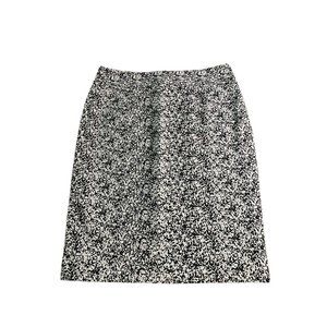 NWT Banana Republic Black and White Speckle Pencil Skirt Sz 6 Career Casual